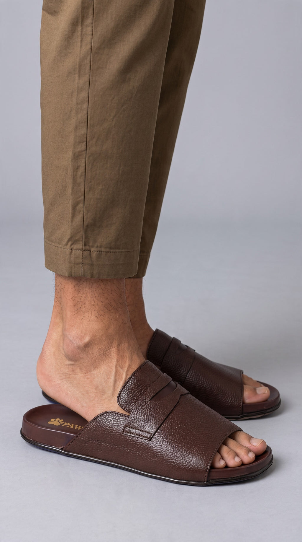 Paw Leather Slippers -K2613