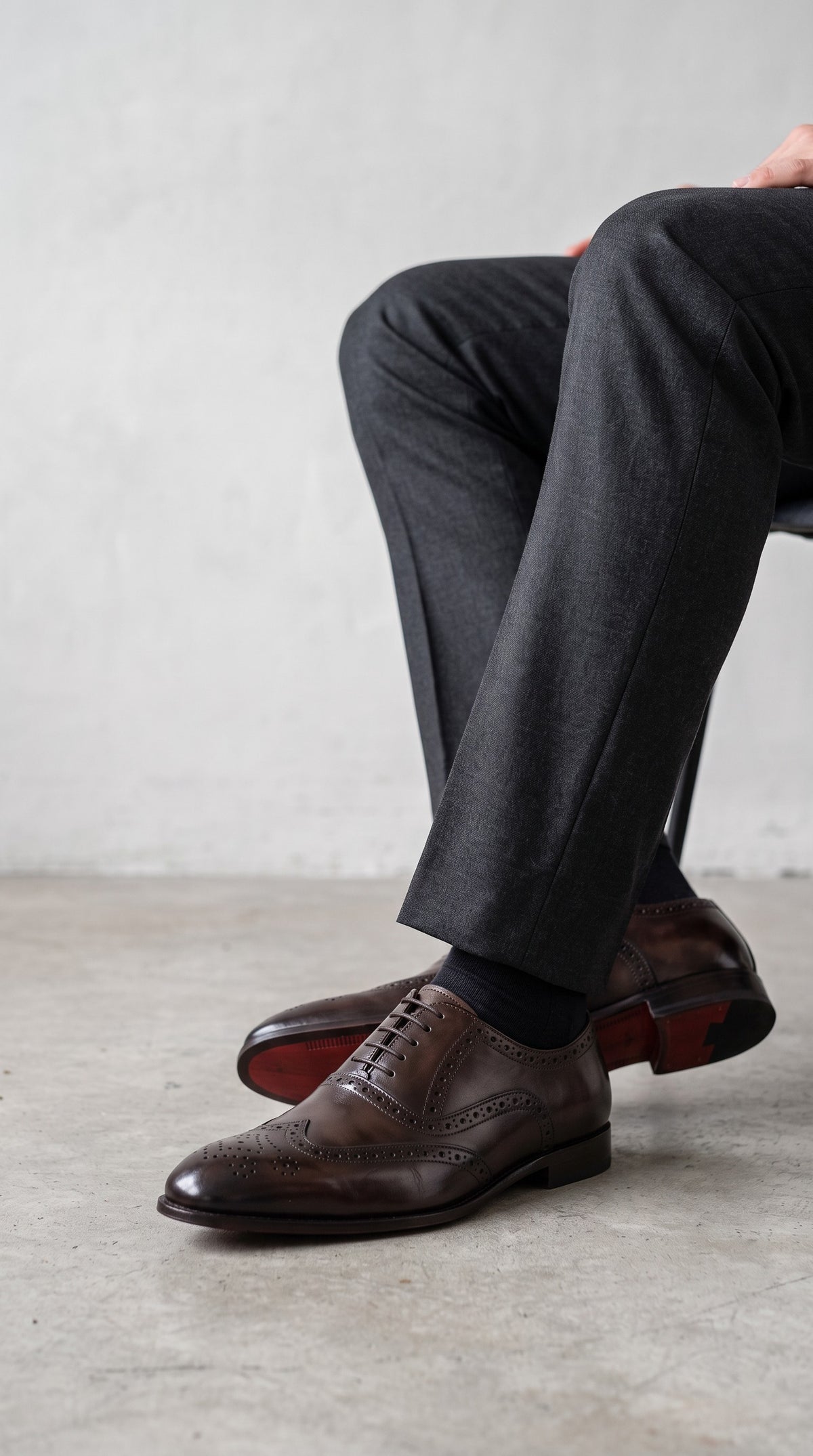 StacyAdams Hand Crafted Brogue Leather Shoes-S9243