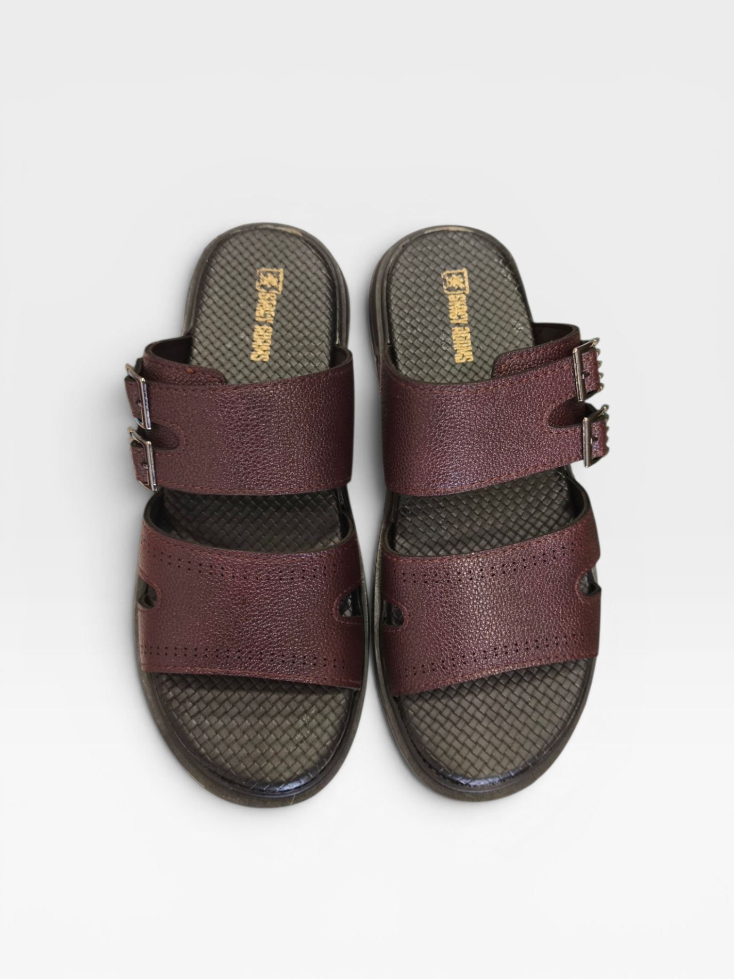 Double Buckle Slippers-W517