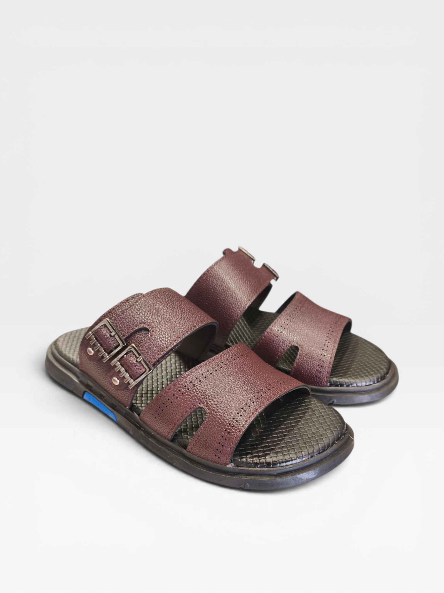Double Buckle Slippers-W517