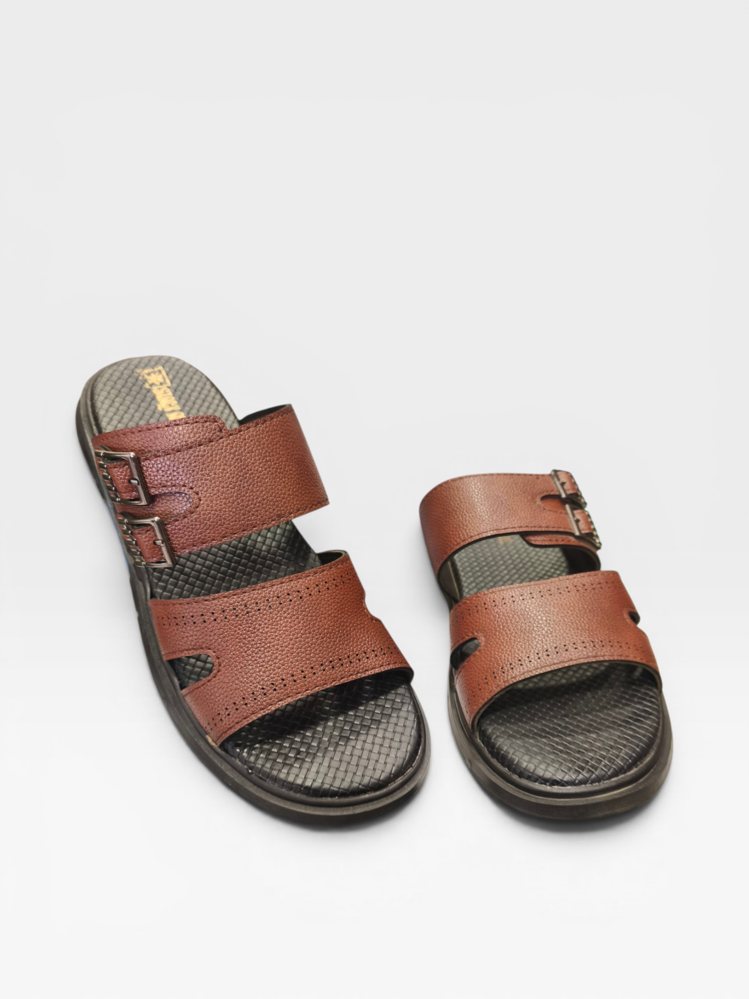 Double Buckle Slippers-W517