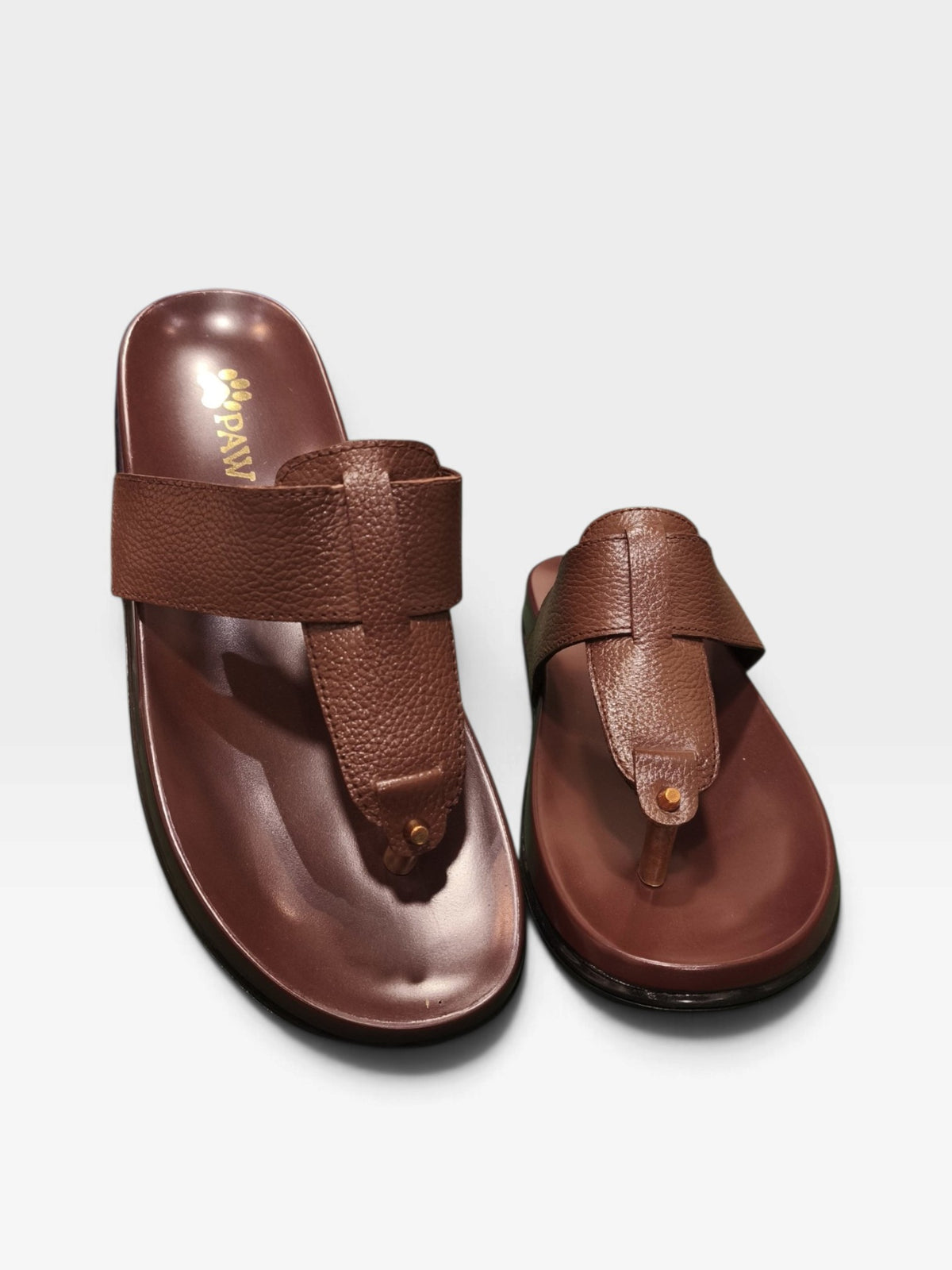 Paw Kolhapuri Leather Slippers -k2625