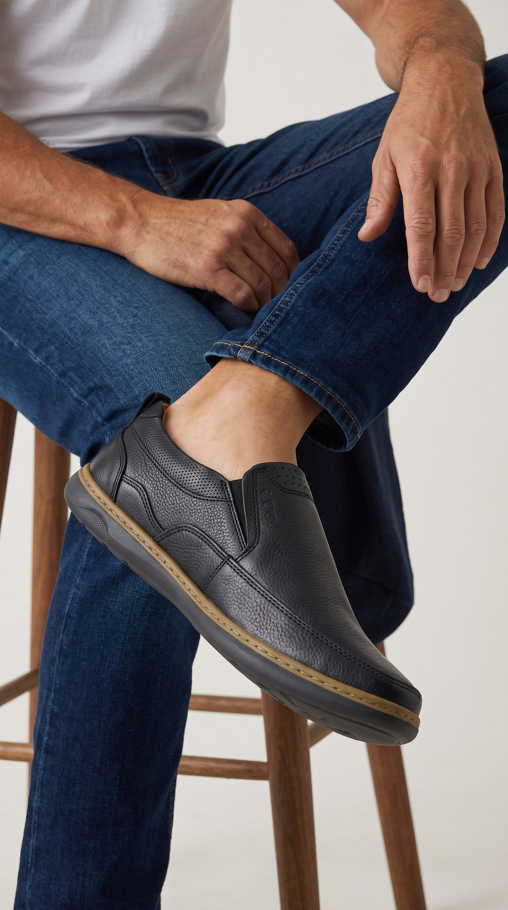 Premium Leather Ecco Medicated Shoe-2071
