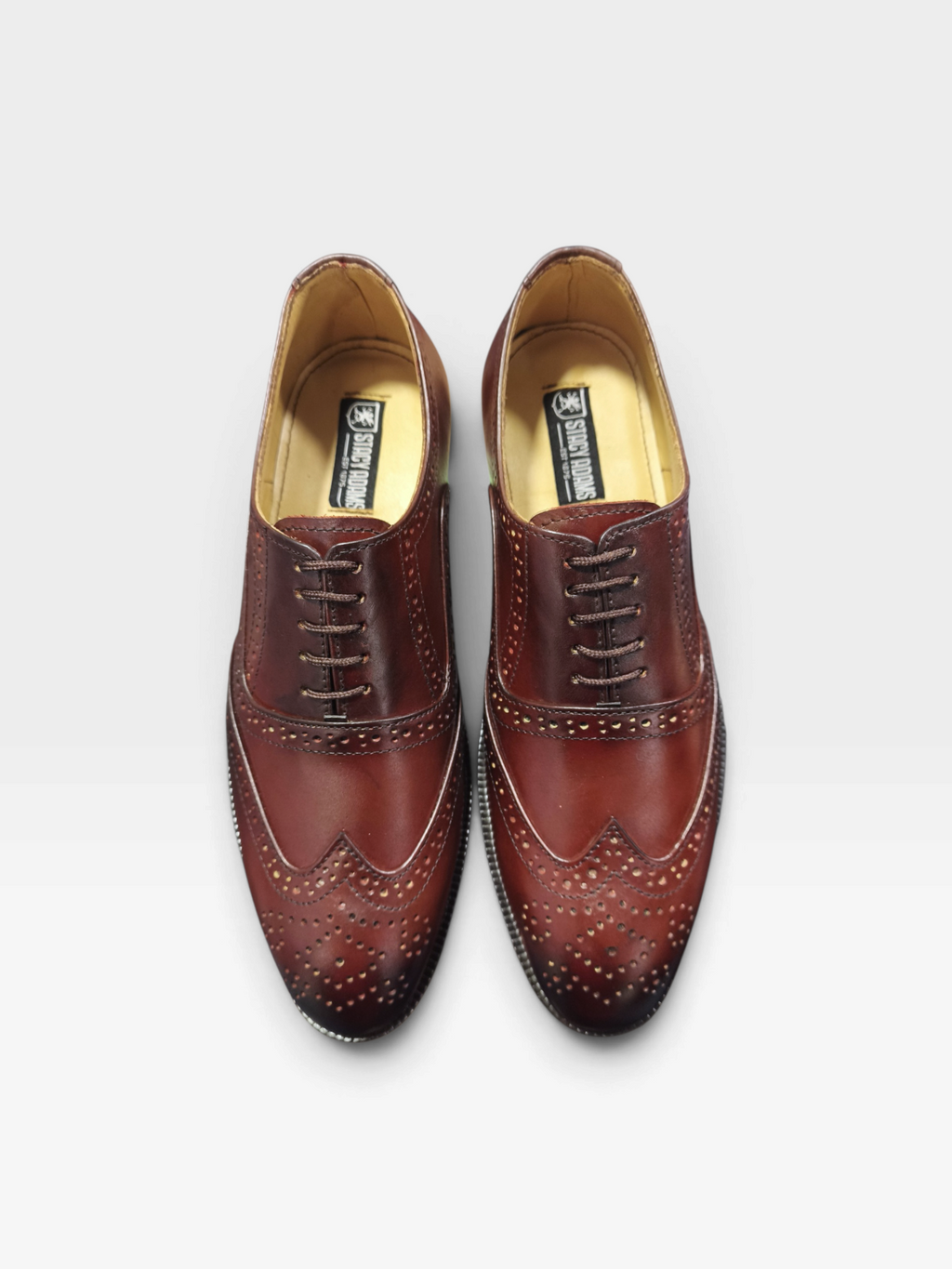 StacyAdams Hand Crafted Brogue Leather Shoes-S9243