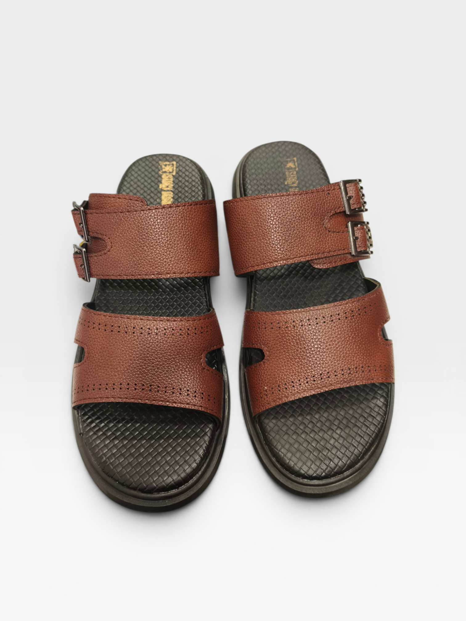 Double Buckle Slippers-W517