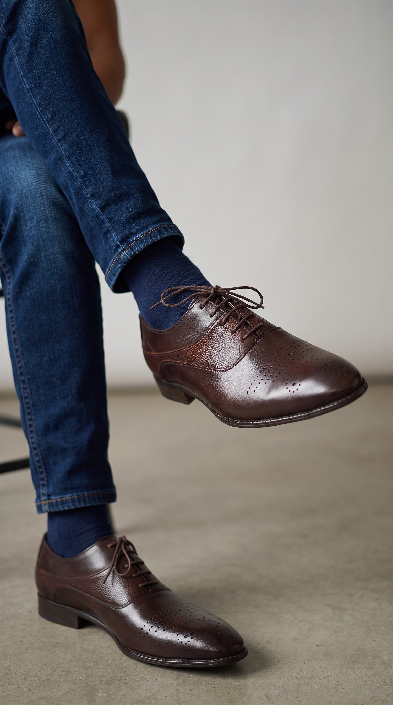 Desole Semi Brogue Dress Shoes-K70001