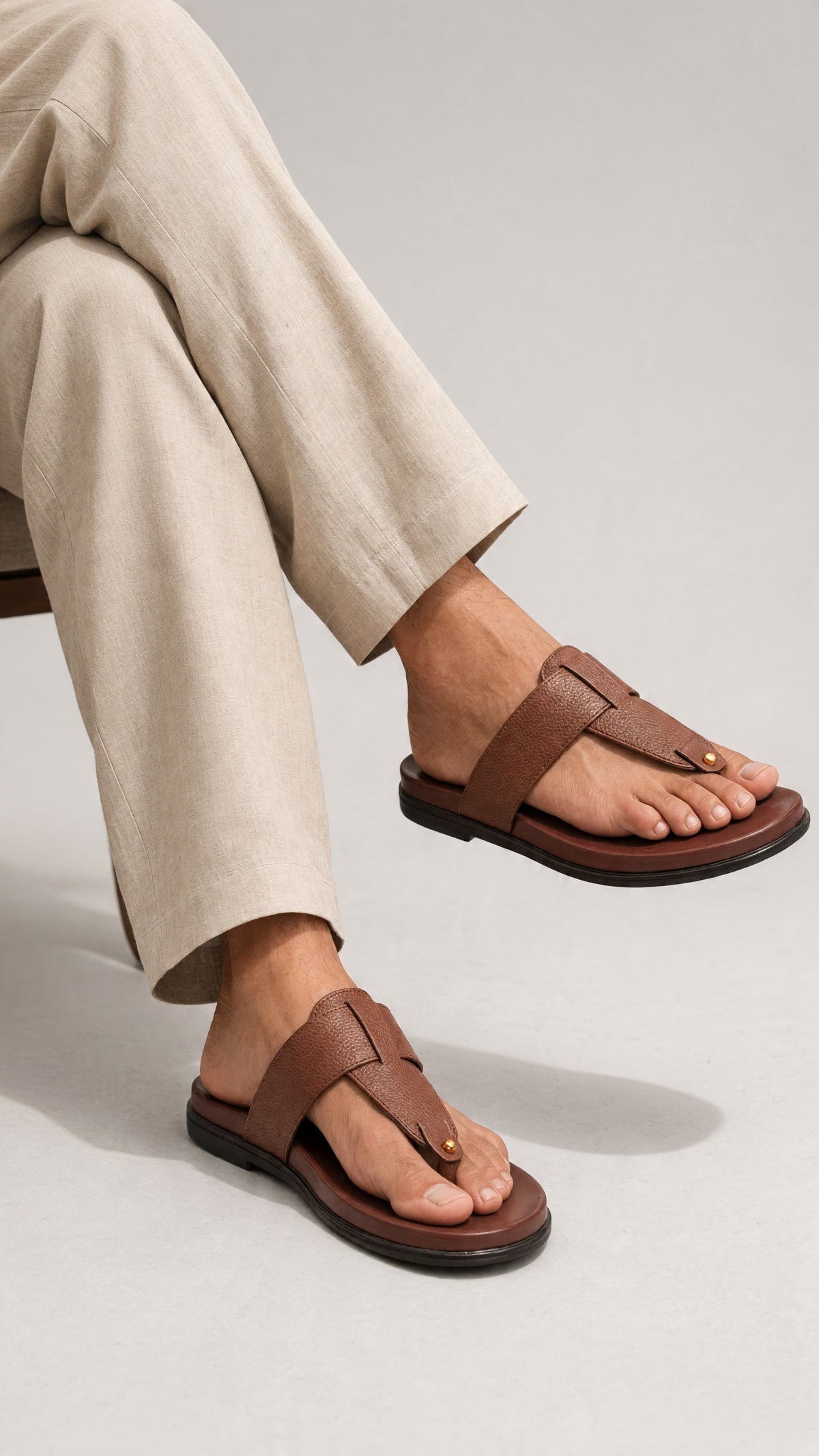 Paw Kolhapuri Leather Slippers -k2625