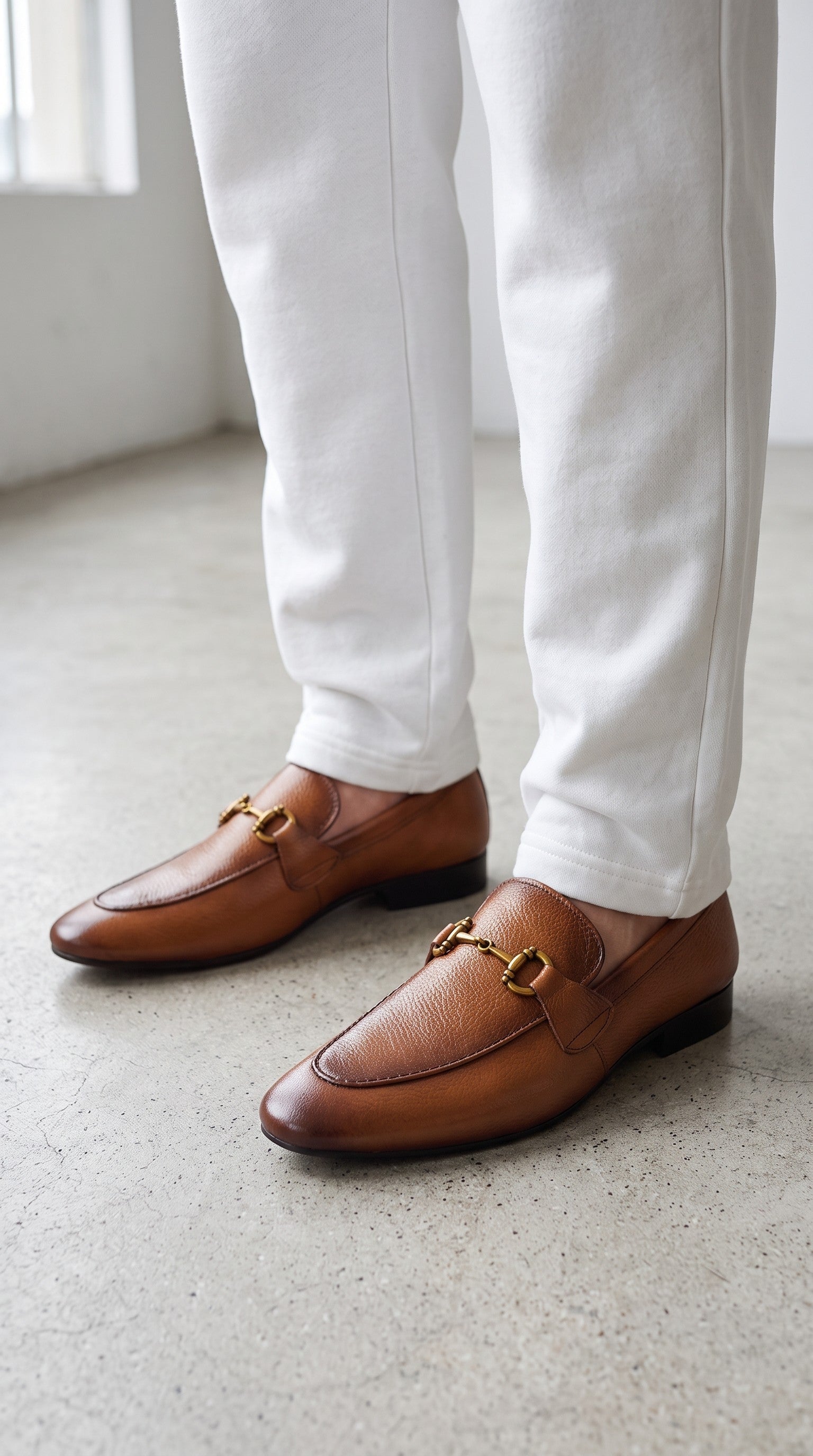 StacyAdams Pebble Grain Leather Loafers -H2121