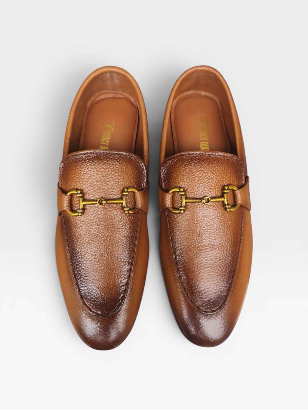 StacyAdams Pebble Grain Leather Loafers -H2121
