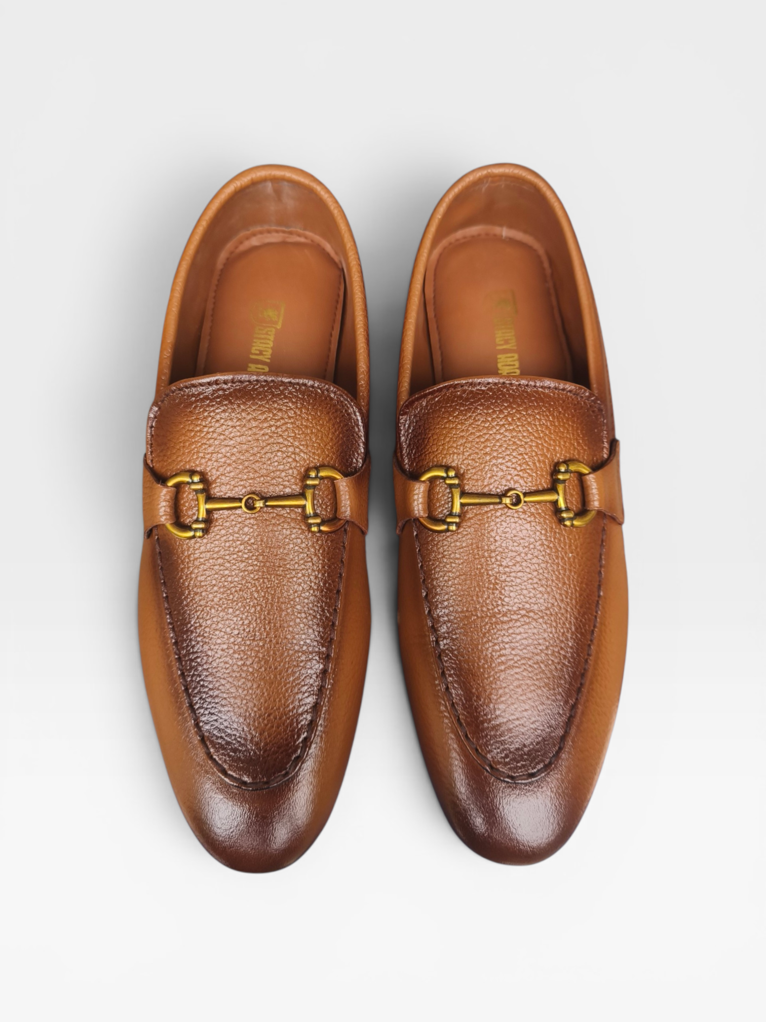 StacyAdams Pebble Grain Leather Loafers -H2121