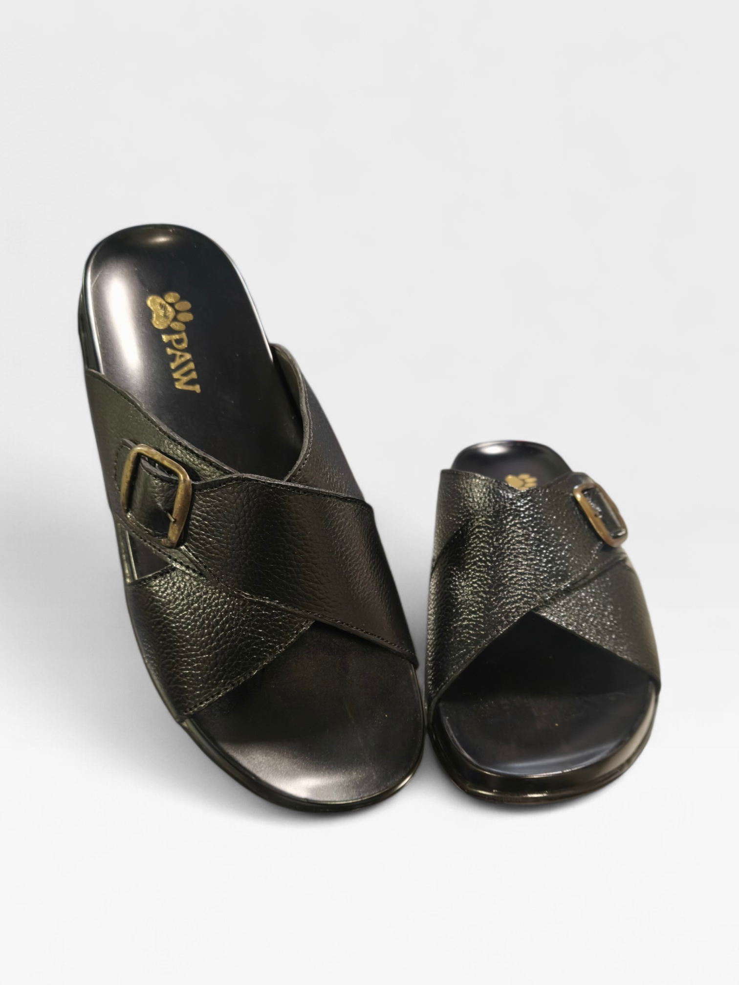 PAW LEATHER SLIDE -k2615